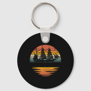 Pirate Ship Vintage Nautical Sailing Boat  Key Ring