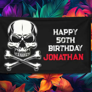 Pirate Ships Birthday Banner