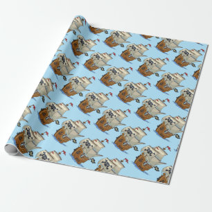Pirate Ships Wrapping Paper