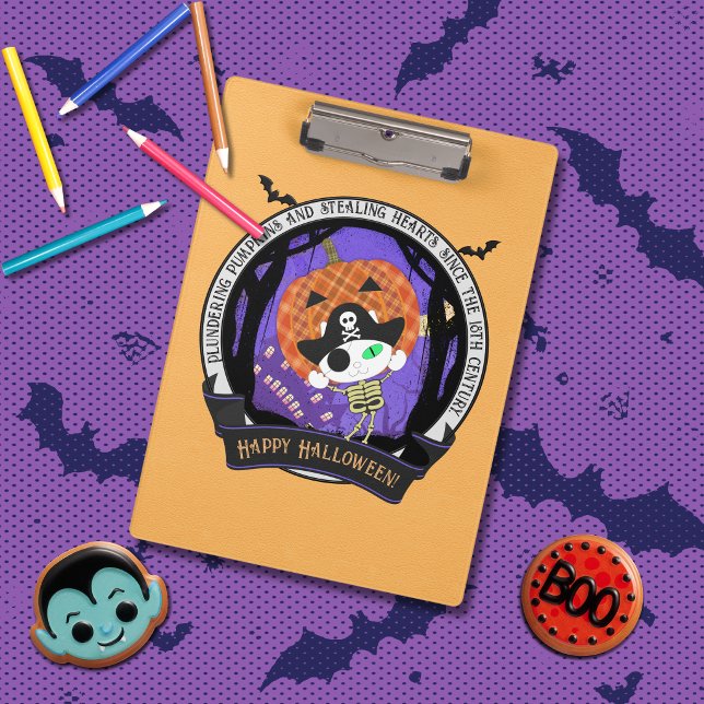 Pirate skeleton cat clipboard (Pirate skeleton cat clipboard)