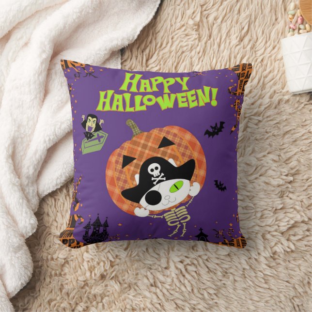 Pirate skeleton cat cushion (Blanket)