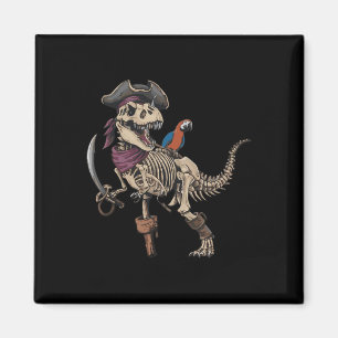 Pirate Skeleton Dinosaur T Rex Funny Tyrannosaurus Magnet