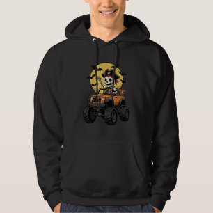 Pirate Skeleton Monster Truck Halloween Design_1 Hoodie