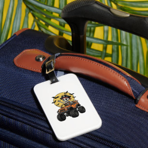 Pirate Skeleton Monster Truck Halloween Design_1 Luggage Tag