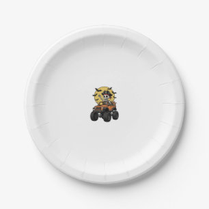Pirate Skeleton Monster Truck Halloween Design_1 Paper Plate