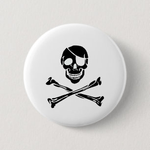 Pirate Skull 6 Cm Round Badge