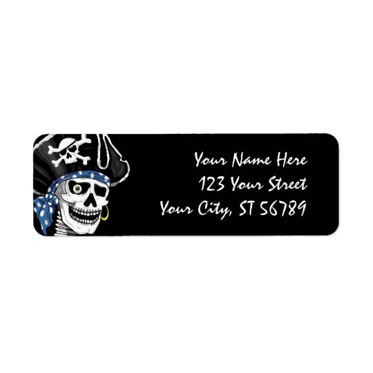 Pirate Skull Address Label
