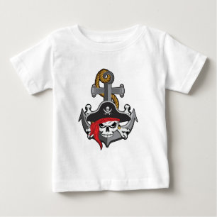 Pirate Skull Anchor Baby T-Shirt