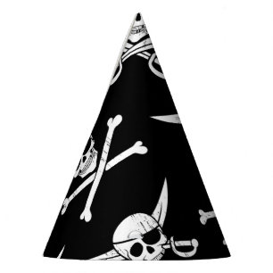 Pirate Skull and bones Party Hat