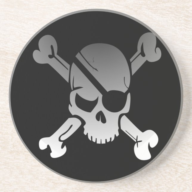 Pirate Skull and Cross Bones Coaster (Front)