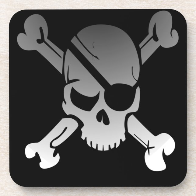 Pirate Skull and Cross Bones Coaster (Front)