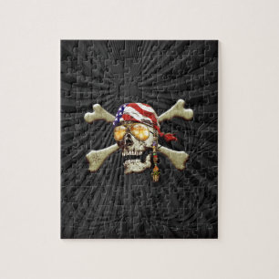 Pirate Skull and Cross Bones Jigsaw Puzzle