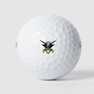 Pirate Skull and Cross Swords Golf Balls