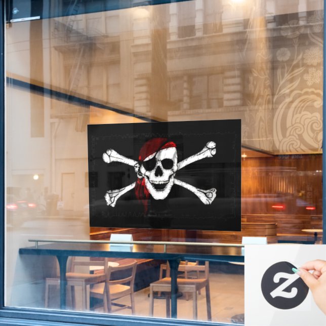 Pirate Skull and Crossbones (Cafe Window)