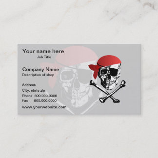 Pirate Skull and Crossbones Business Card