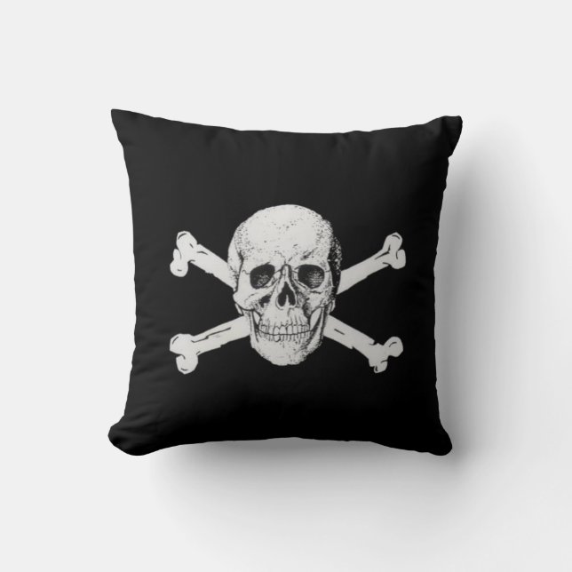 Pirate Skull and Crossbones Cushion (Front)