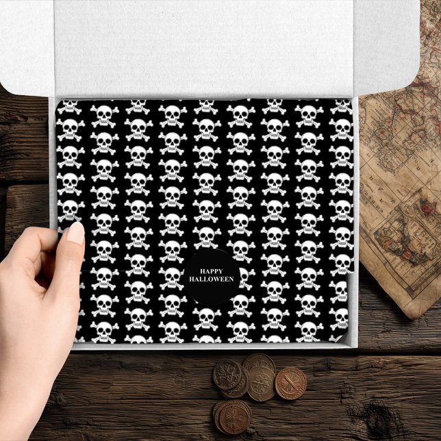 Pirate Skull and Crossbones Halloween Tissue Paper (Creator Uploaded)