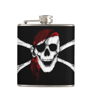 Pirate Skull and Crossbones Hip Flask