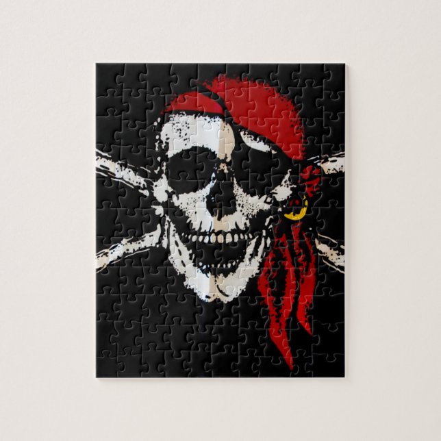 Pirate Skull And Crossbones Jigsaw Puzzle (Vertical)