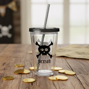 Pirate Skull and Crossbones Kids Acrylic Tumbler