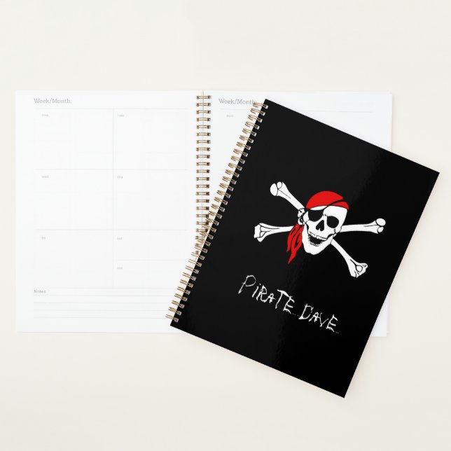 Pirate Skull and Crossbones Planner Notebook (Display)