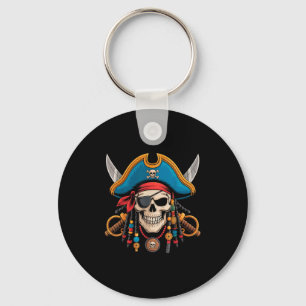 Pirate Skull And Crossbones Skeleton Halloween For Key Ring