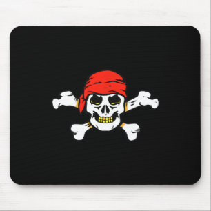 Pirate Skull And Crossbones Skeleton Halloween For Mouse Pad