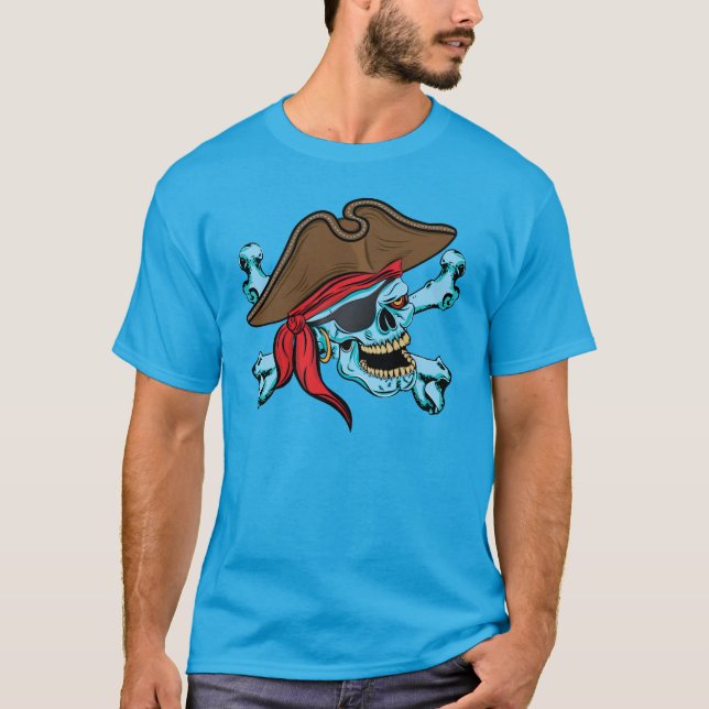Pirate Skull and Crossbones T-Shirt (Front)