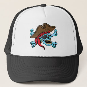 Pirate Skull and Crossbones Trucker Hat