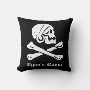 Pirate Skull and Crossed Bones Cushion