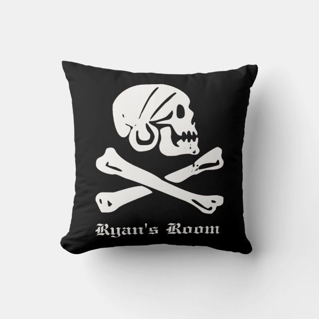 Pirate Skull and Crossed Bones Cushion (Front)