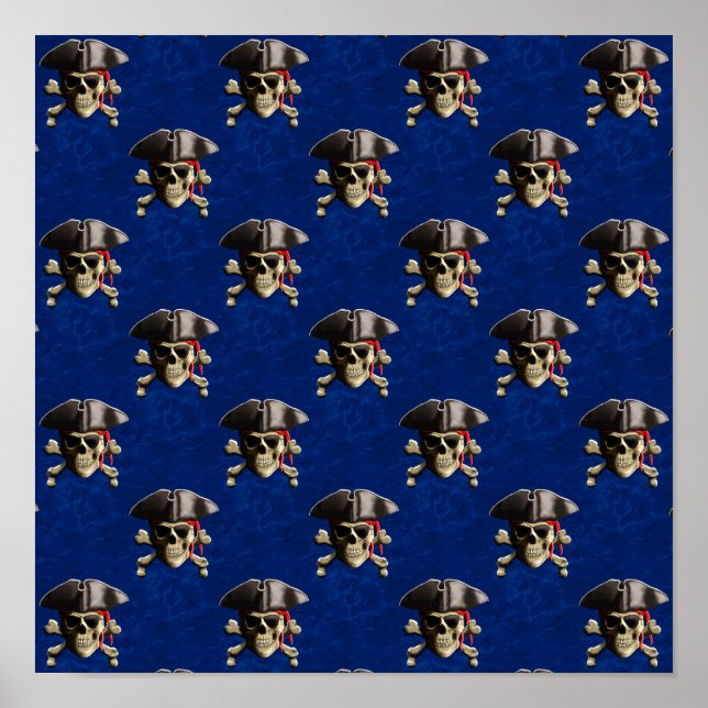 Pirate Skull And Hat Poster (Front)
