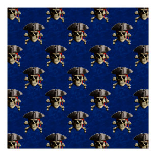 Pirate Skull And Hat Poster