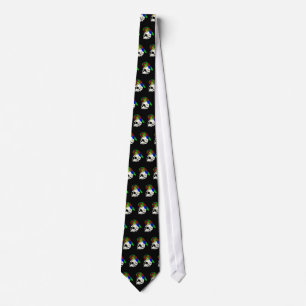 Pirate Skull and Parrot Tie