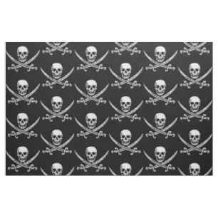 Pirate Skull and Sword Crossbones (TLAPD) Fabric
