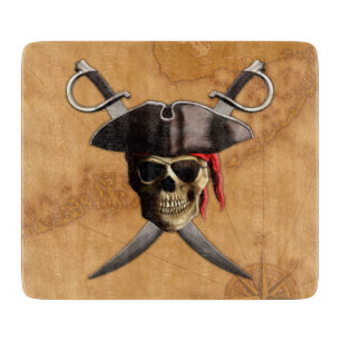 Pirate Skull And Swords Cutting Board