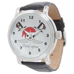 Pirate Skull And Swords Design Watch