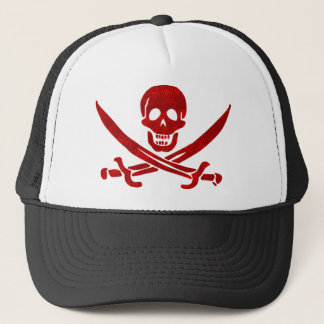 Pirate Skull and Swords Flag Trucker Hat