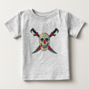 Pirate (Skull) - Baby Fine Jersey T-Shirt