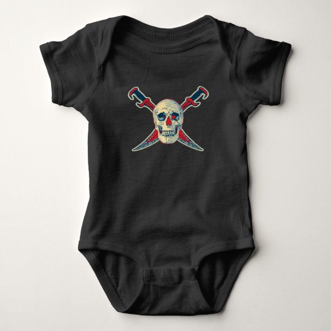 Pirate (Skull) - Baby Jersey Bodysuit (Front)