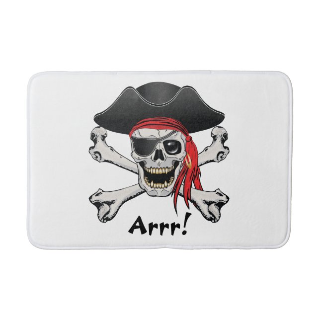 Pirate Skull Bath Mat (Front)