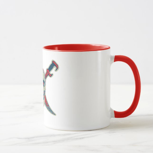 Pirate (Skull) - Black 11 oz Ringer Mug Mug (Right)