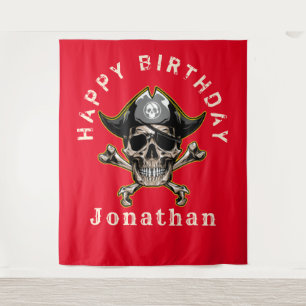 Pirate Skull Bones Backdrop Tapestry