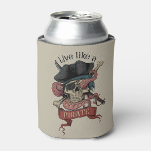 Pirate Skull  Can Cooler