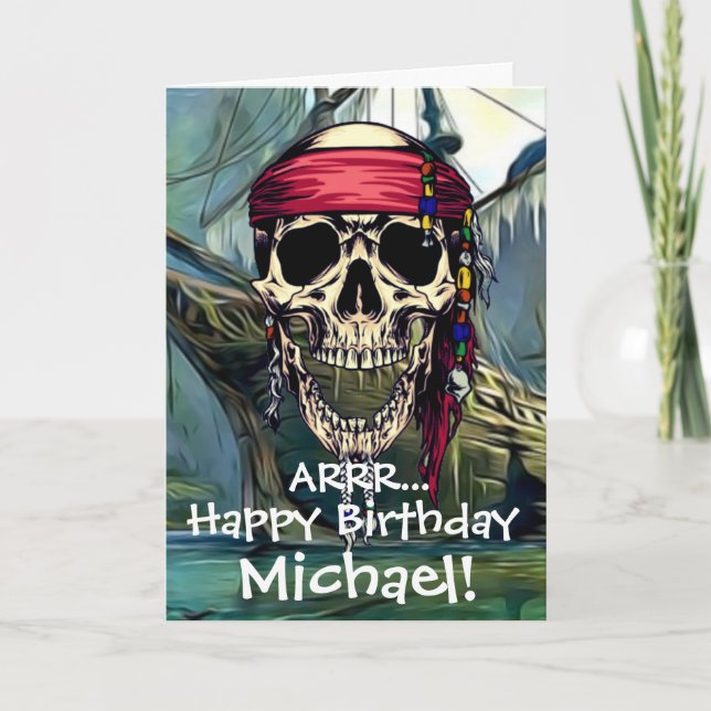 Pirate Skull Captain  Card (Front)