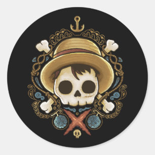 Pirate Skull Classic Round Sticker