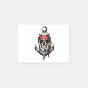 Pirate Skull Cross Bones Anchor Post-it Notes