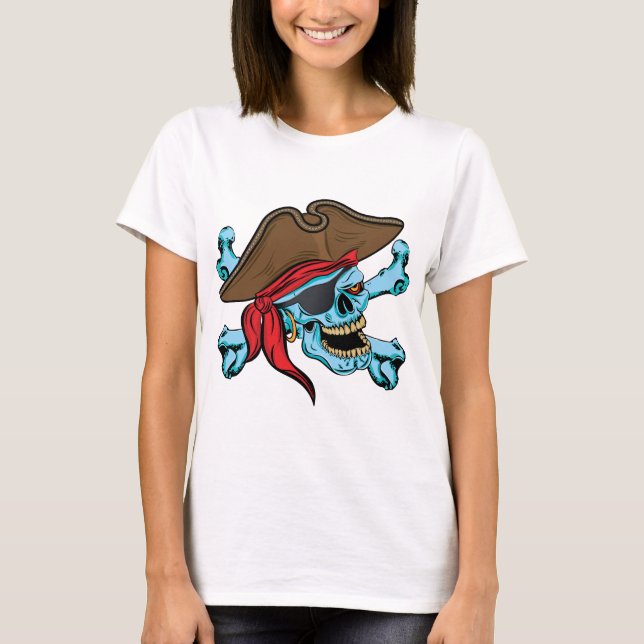Pirate Skull & Crossbones-01 T-Shirt (Front)