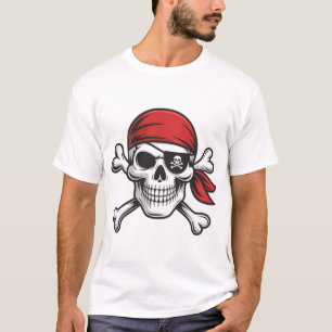 Pirate Skull Crossbones Halloween T-Shirt
