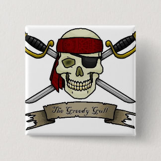 pirate-skull-crossbones-jolly-roger-colouring-page 15 cm square badge